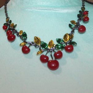 Nwt: Cherry 🍒 Necklace & Earrings